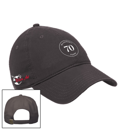 Charcoal Unstructured Adjustable Low Profile Hat-Wilsonart 70th Anniversary Badge Simplified
