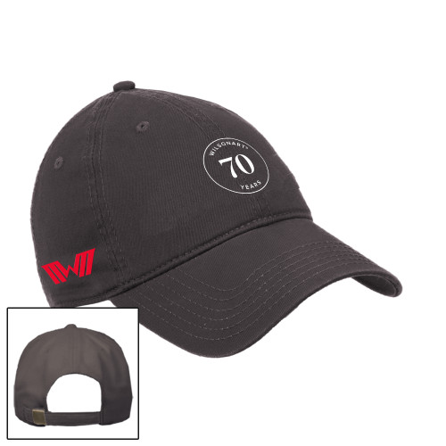 Charcoal Unstructured Adjustable Low Profile Hat-Wilsonart 70th Anniversary Badge Simplified