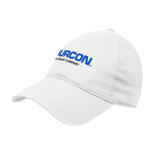 White Unstructured Adjustable Low Profile Hat-Durcon A Wilsonart Company