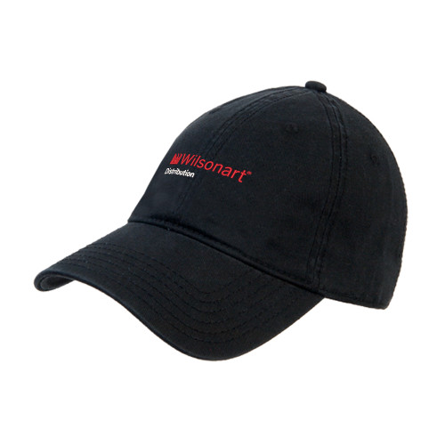 Black Unstructured Adjustable Low Profile Hat-Wilsonart Distribution