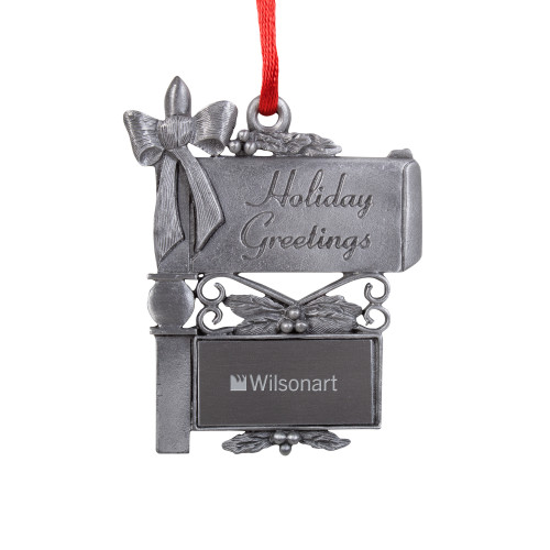 Pewter Mail Box Ornament-Wilsonart Engraved