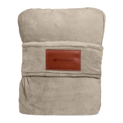 Tan Leeman Duo Travel Pillow Blanket-Wilsonart Engraved