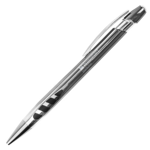 Veneno Metallic Charcoal Pen w/Blue Ink-Wilsonart Distribution Engraved