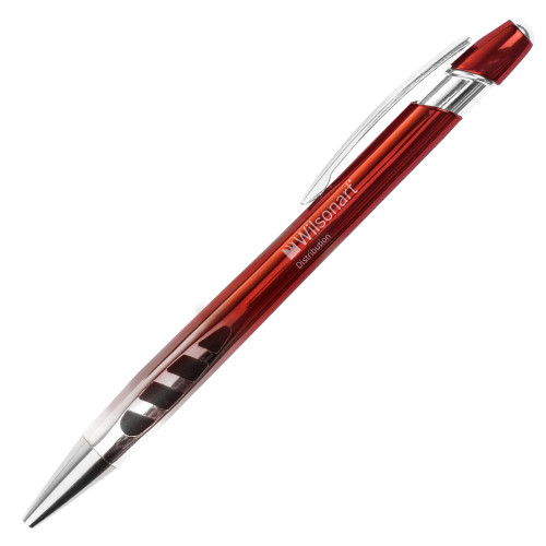 Veneno Metallic Red Pen w/Blue Ink-Wilsonart Distribution Engraved