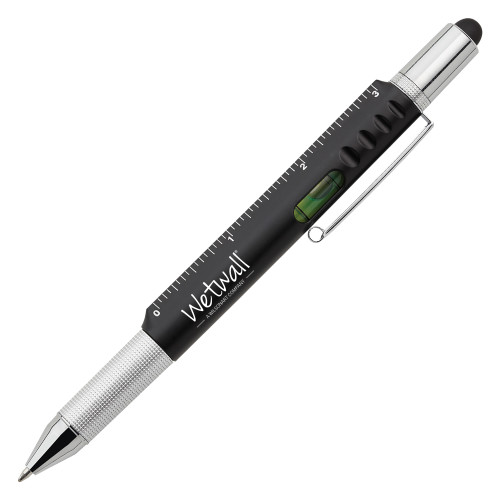 6 in 1 Black Ballpoint Pen-Wetwall