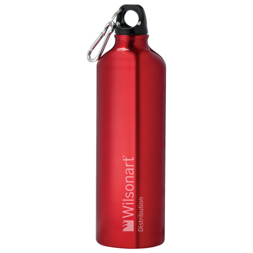 Venture Aluminum Red Bike Bottle 26oz-Wilsonart Distribution Engraved