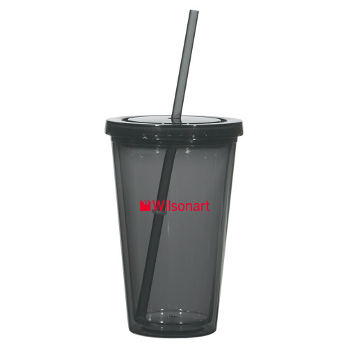 Madison Double Wall Charcoal Tumbler w/Straw 16oz-Wilsonart