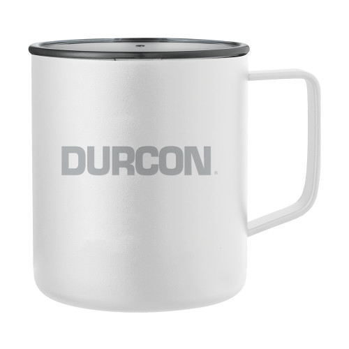 Rover Camp Vacuum Insulated White Mug 14oz-Durcon Engraved