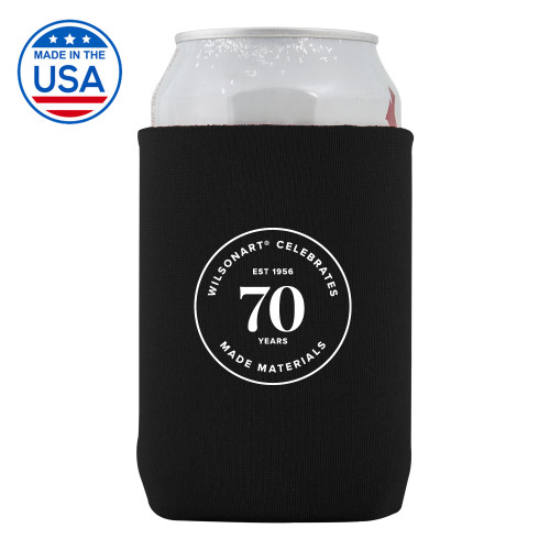 Neoprene Black Can Holder-Wilsonart 70th Anniversary Badge