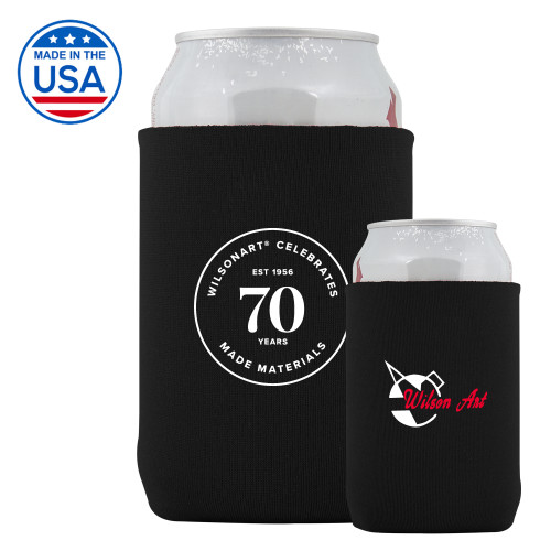 Neoprene Black Can Holder-Wilsonart 70th Anniversary Badge