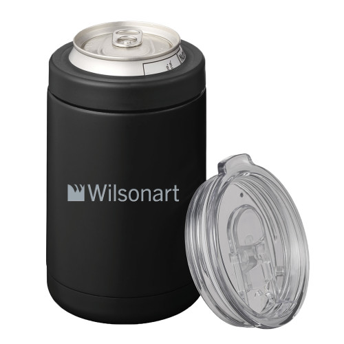2 in 1 Black Can Cooler Tumbler 12oz-Wilsonart Engraved