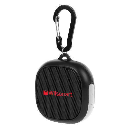 Black/White Waterproof Speaker w/ Carabiner-Wilsonart