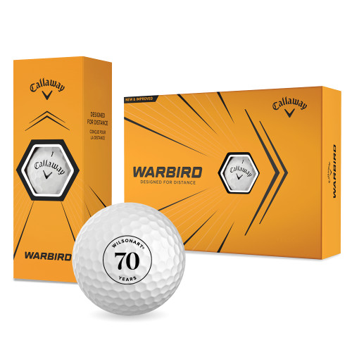 Callaway Warbird Golf Balls 12/pkg-Wilsonart 70th Aniiversary Badge Simplified