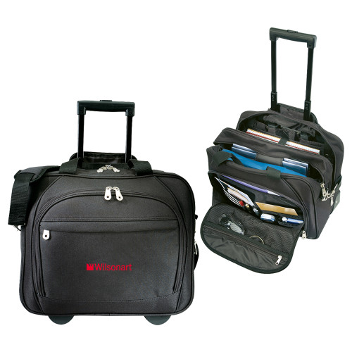 Black Embassy Plus Rolling Computer Brief-Wilsonart