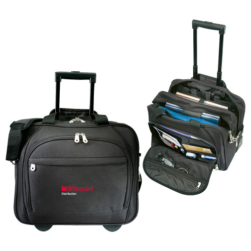 Black Embassy Plus Rolling Computer Brief-Wilsonart Distribution