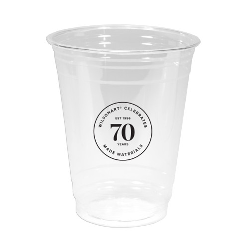 70th Anniversary 12oz Clear Plastic Cup 50 per sleeve-
