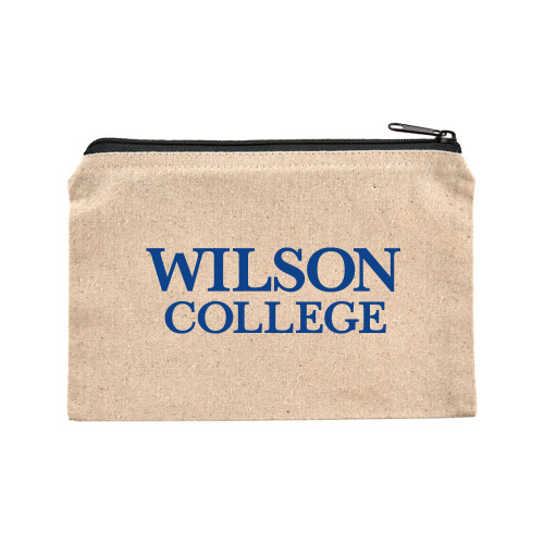  8oz. Natural Cotton Travel Pouch - Wilson College Primary Mark