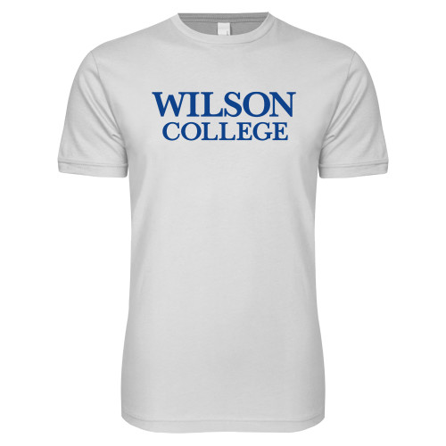  Next Level White SoftStyle T Shirt - Wilson College Primary Mark