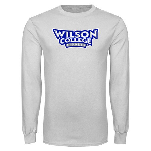  White Long Sleeve T Shirt - Wilson College Esports