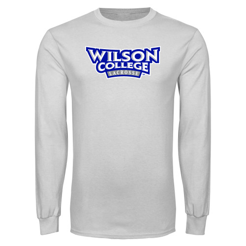  White Long Sleeve T Shirt - Wilson College Lacrosse