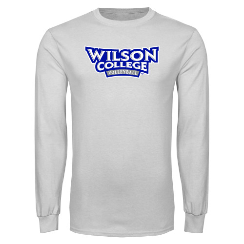  White Long Sleeve T Shirt - Wilson College Volleyball