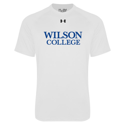 Under Armour White Tech Tee - Wilson College Primary Mark