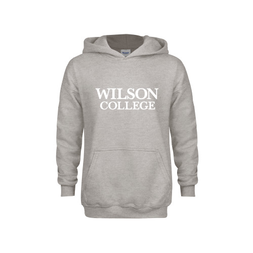  Youth Grey Fleece Hood - Wilson College Primary Mark