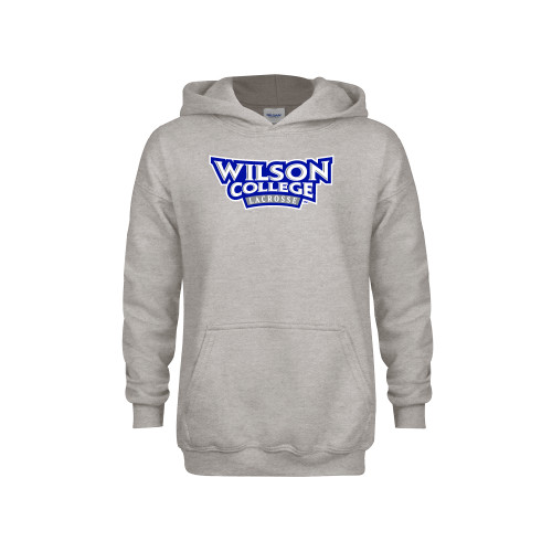  Youth Grey Fleece Hood - Wilson College Lacrosse