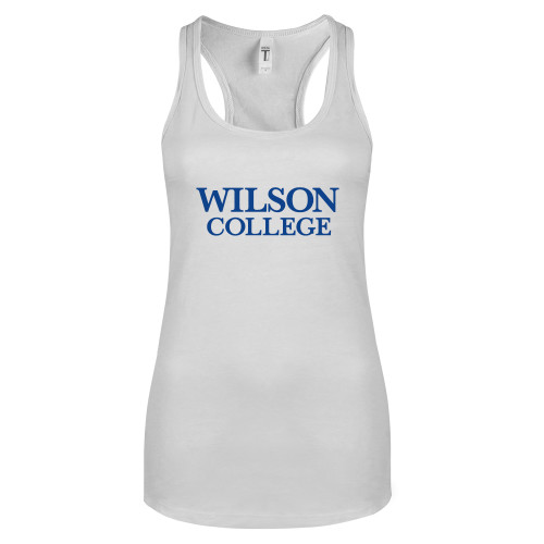  Next Level Racerback Tank White - Wilson College Primary Mark