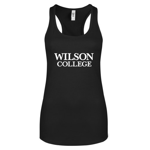  Next Level Womens Black Racerback Tank  - Wilson College Primary Mark