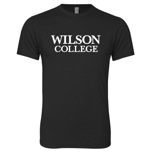  Next Level Black Triblend Tee - Wilson College Primary Mark