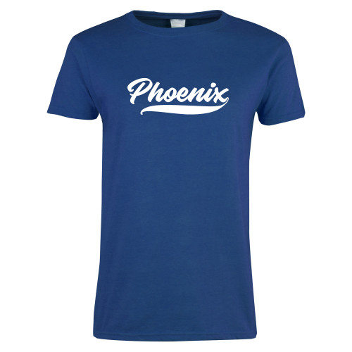  Womens Royal Short Sleeve Tee - Wilson College Phoenix Script