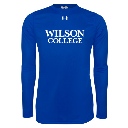  Under Armour Royal Long Sleeve Tech Tee - Wilson College Primary Mark