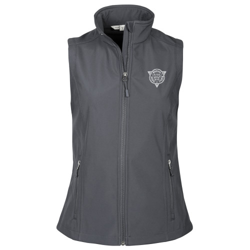  Womens Charcoal Core Softshell Vest - Wilson College Seal
