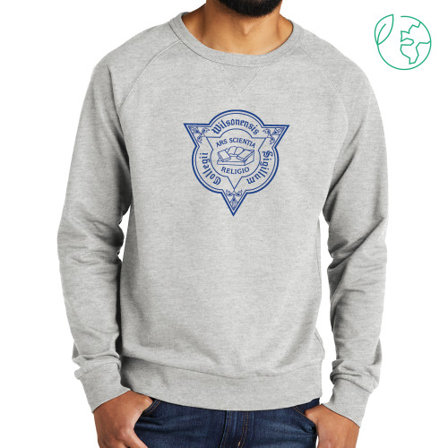  Allmade Light Grey Organic French Terry Crewneck Sweatshirt - Wilson College Seal