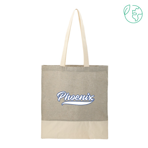  Split Recycled Grey Cotton Twill Convention Tote - Wilson College Phoenix Script