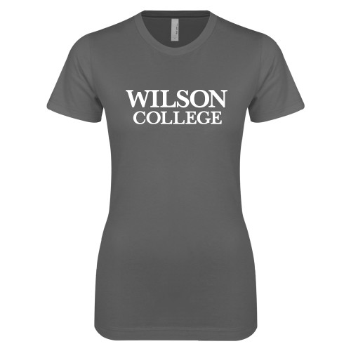  Next Level Womens Charcoal Boyfriend Tee - Wilson College Primary Mark