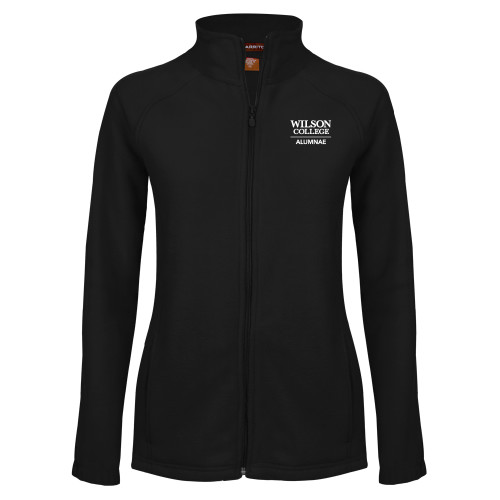  Womens Black Fleece Full Zip Jacket - Wilson College Alumnae