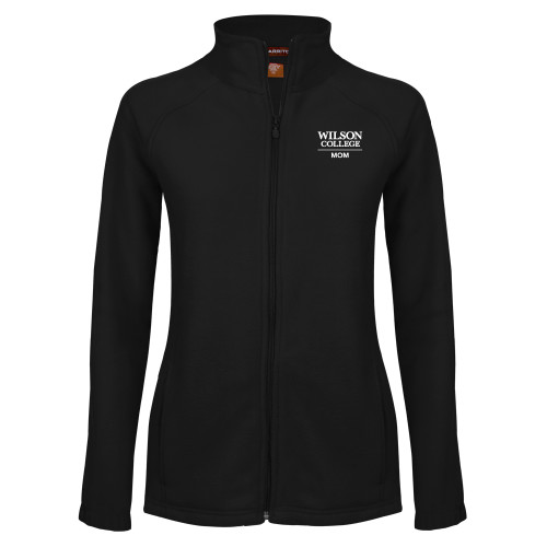  Womens Black Fleece Full Zip Jacket - Wilson College Mom