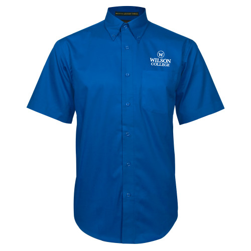  Royal Twill Button Down Short Sleeve - Wilson College Embroidery Mark