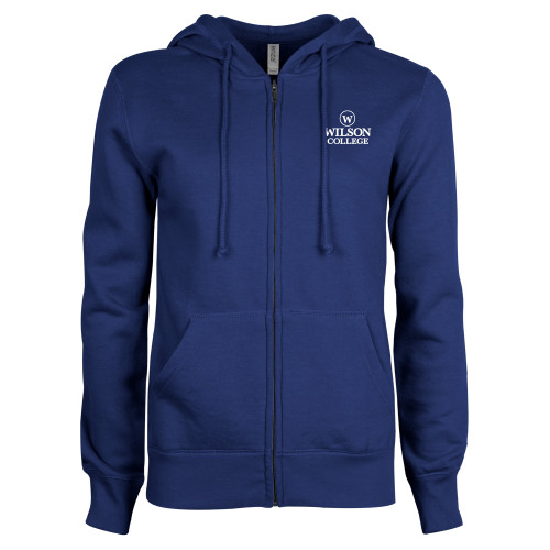  ENZA Womens Royal Fleece Full Zip Hoodie - Wilson College Embroidery Mark