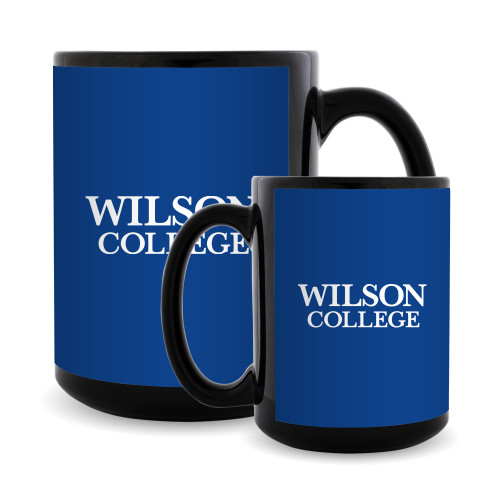  Full Color Black Mug 15oz - Wilson College Primary Mark