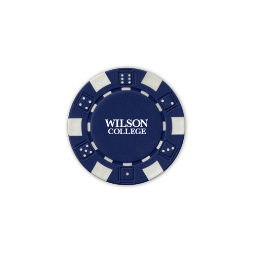  Blue Game Chip - Wilson College Primary Mark
