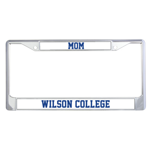  Mom Metal License Plate Frame in Chrome - Wilson College Primary Mark