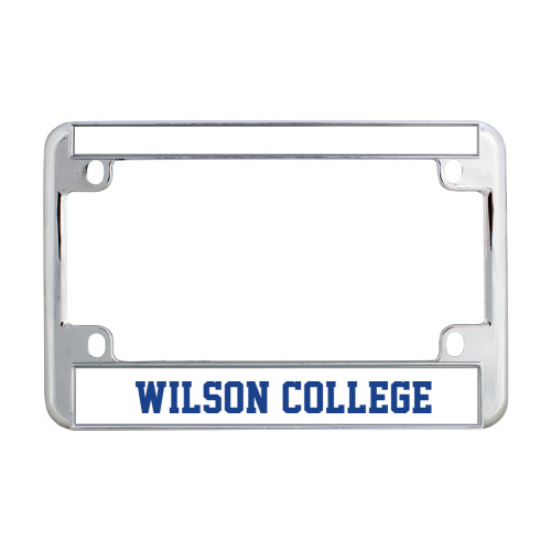 Metal Motorcycle License Plate Frame in Chrome - Wilson College Primary Mark