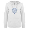 Thumbnail image for  ENZA Womens White V Notch Raw Edge Fleece Hoodie