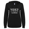 Thumbnail image for  ENZA Womens Black V Notch Raw Edge Fleece Hoodie