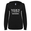 Thumbnail image for  ENZA Womens Black V Notch Raw Edge Fleece Hoodie