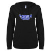 Thumbnail image for  ENZA Womens Black V Notch Raw Edge Fleece Hoodie