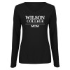 Thumbnail image for  Womens Black Long Sleeve V Neck Tee 